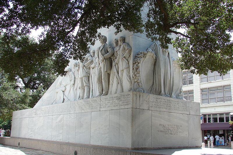 Memorial to the Alamo defenders.
