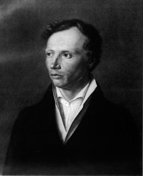 Ludwig Uhland, painting by G.W. Moff, 1818