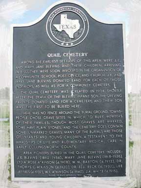 Quail Cemetery Cemetery, Collingsworth County, Texas