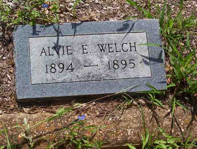 Tombstone of Alvie Welch