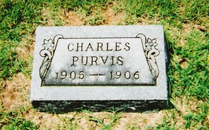 Tombstone of Charles Purvis, 1905-1906