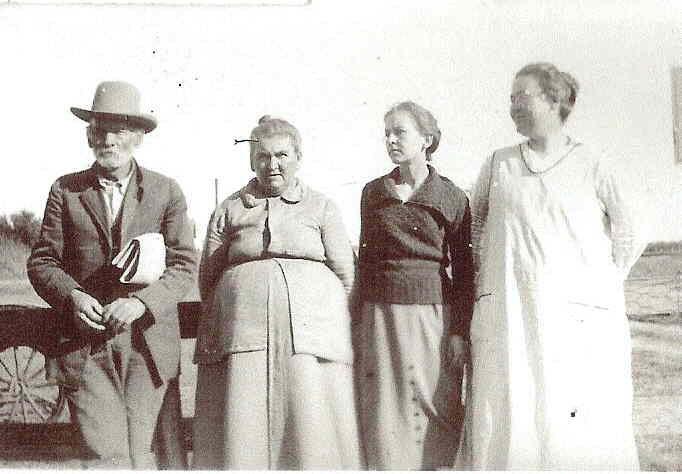 J. A. Stevens, wife, and daughters