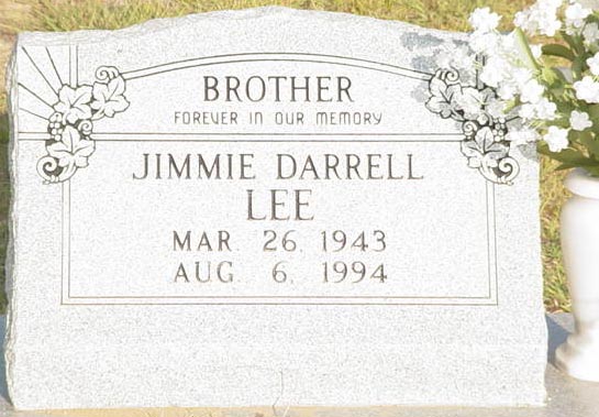 Tombstone of Jimmie Darrell Lee