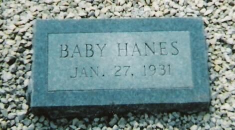 Tombstone of Baby Hanes