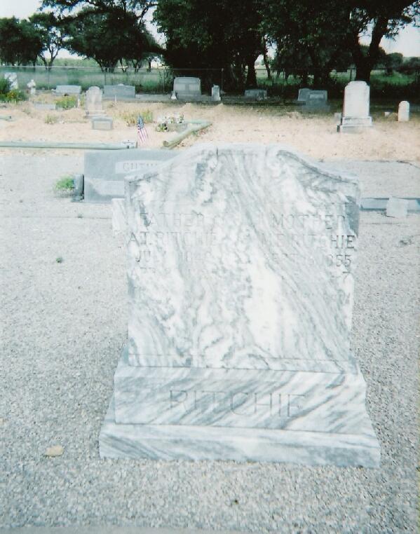 Tombstone of Andrew and Mary Ellen Ritchie