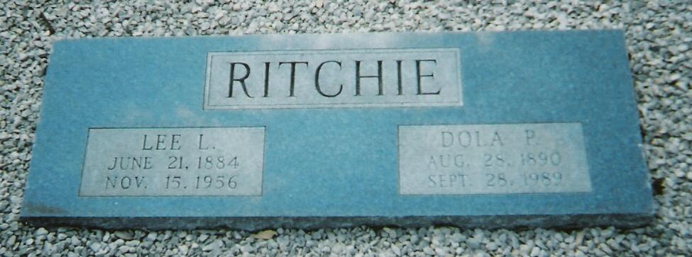 Tombstone of Lee and Dola Ritchie