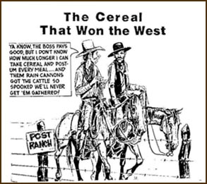 Post cereal won the west