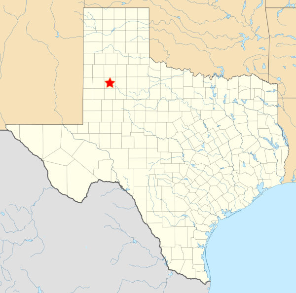 Location of Lubbock County, TX