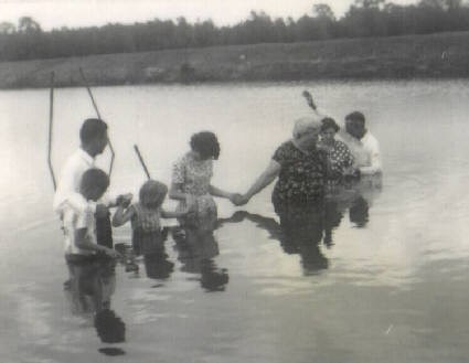 Baptizing pond, Brooks, Panola County, Texas