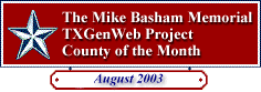 County of the Month Award, august 2003