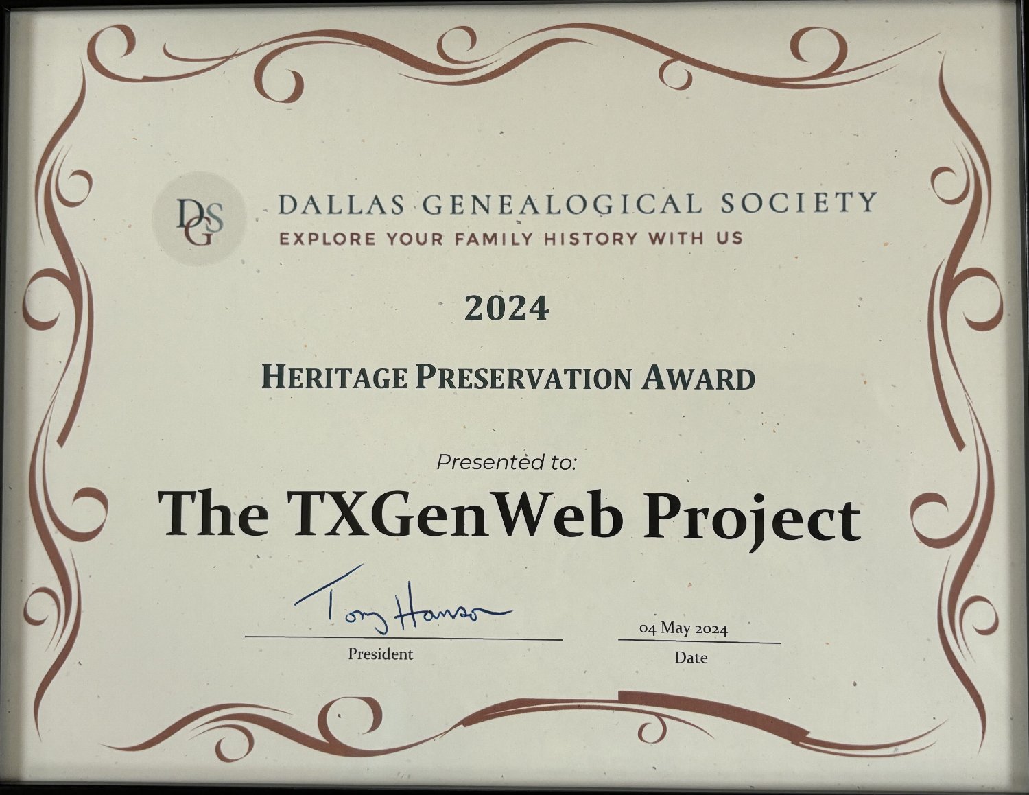 2024 Heritage Award