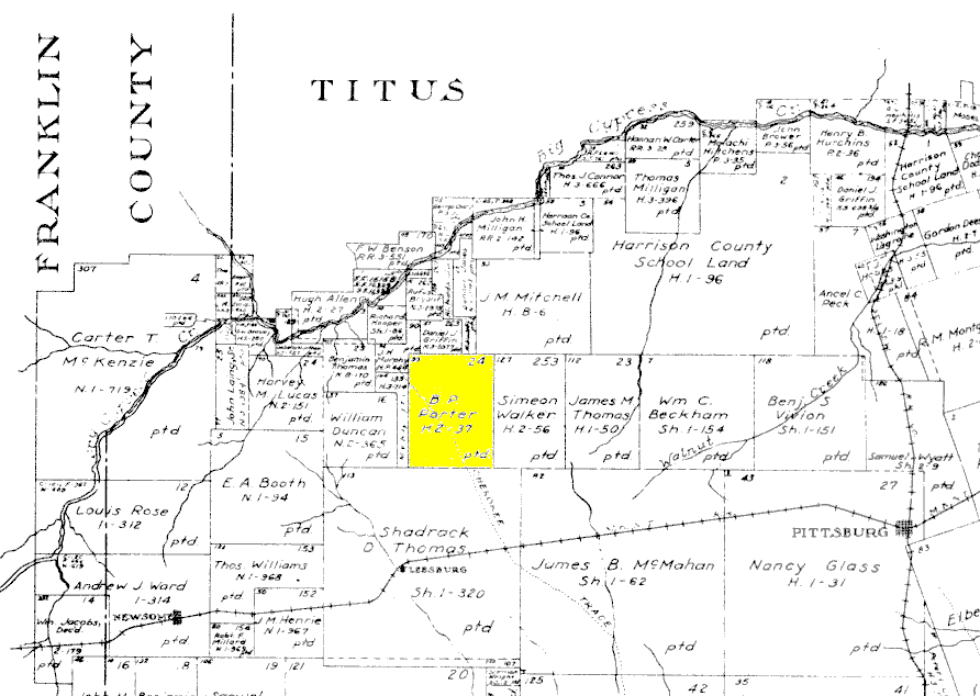 Porter homestead - Camp Co., Texas