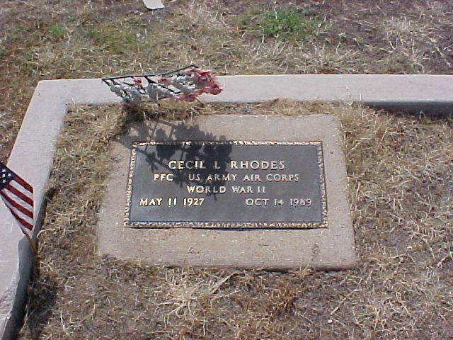 Tombstone of Cecil L. Rhodes