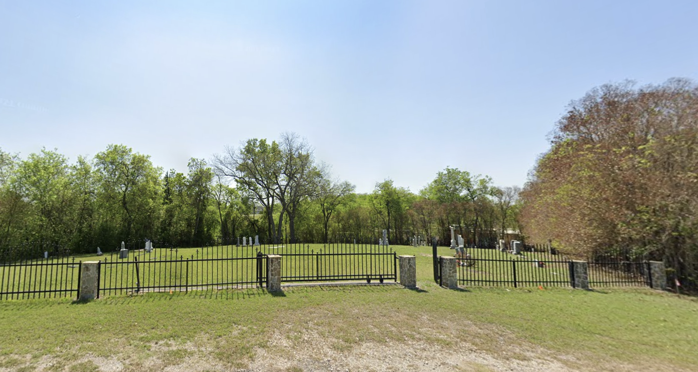 Street view of cemetery